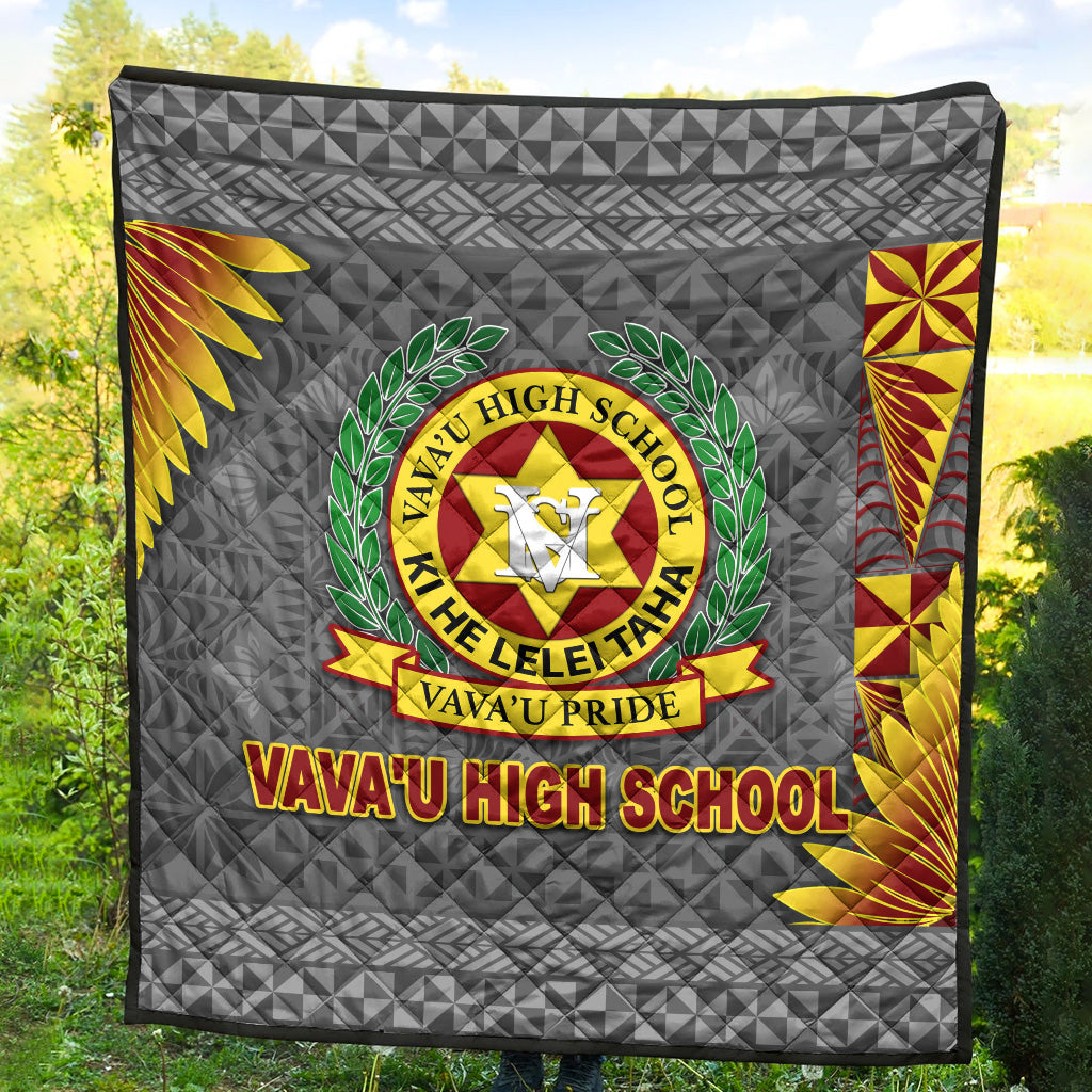 Tonga Vava'u High School Premium Quilt Simplified Version - Grey LT8 - Polynesian Pride