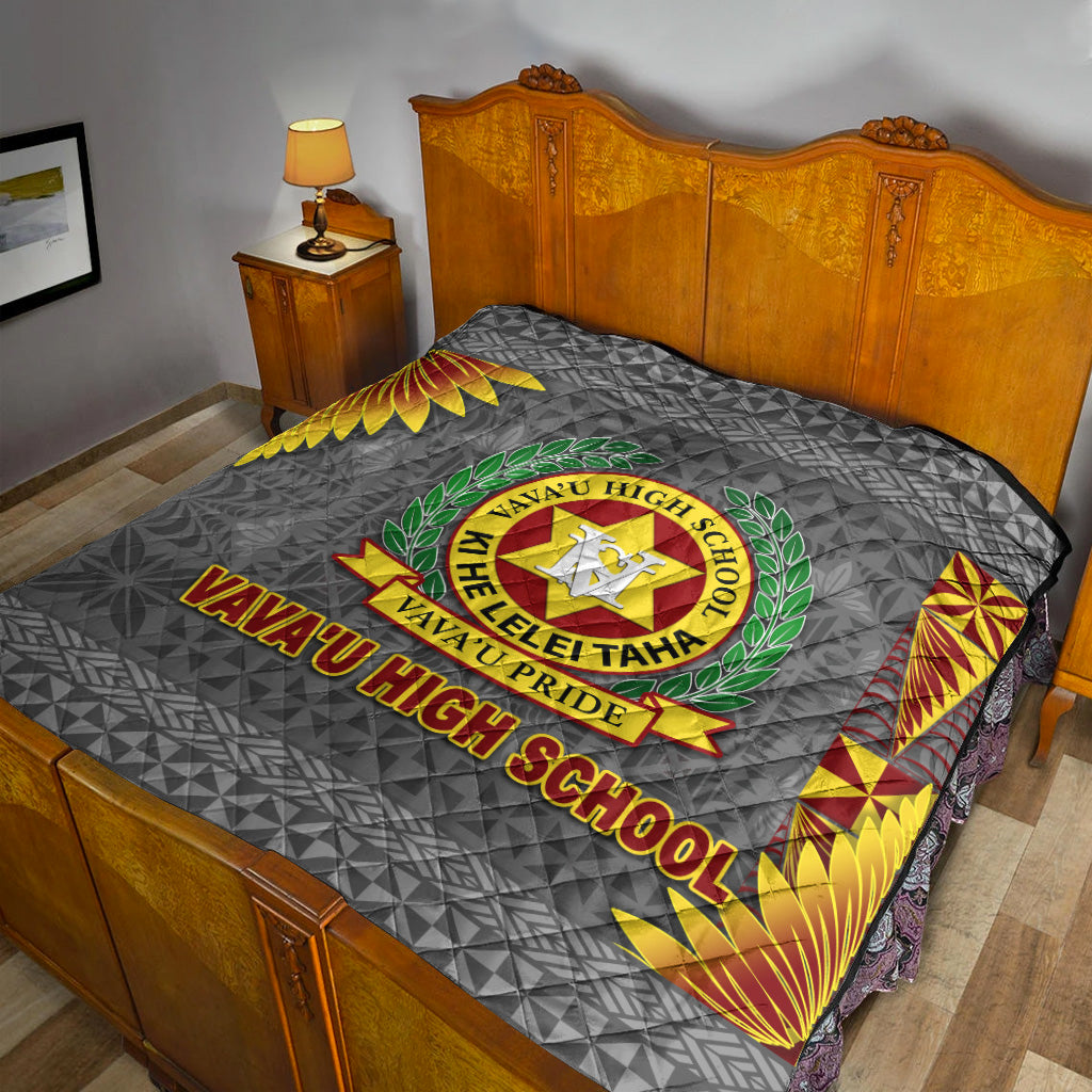 Tonga Vava'u High School Premium Quilt Simplified Version - Grey LT8 - Polynesian Pride
