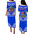 Toa Samoa Polynesian Rugby Puletasi Dress Samoan Flag Blue Color LT9 Long Dress Blue - Polynesian Pride