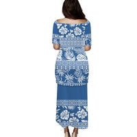 Polynesian Puletasi Dress Hibiscus Tropical Leaves Pattern Ver.08 LT14 - Polynesian Pride