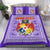 (Custom Personalised) Tonga Pattern Bedding Set Coat of Arms - Purple and White LT4 Purple - Polynesian Pride