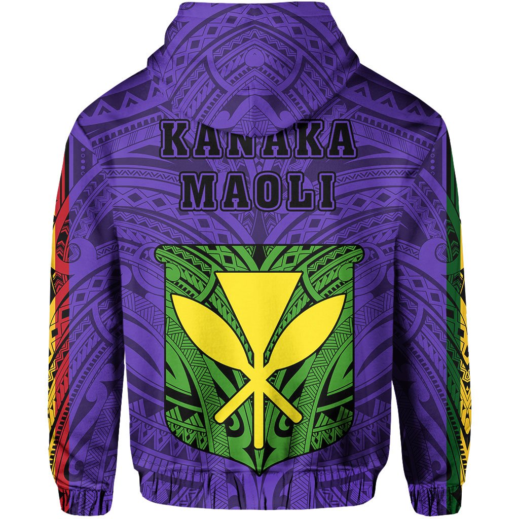 Polynesian Kanaka Flag Kanaka Maoli Hawaii Hoodie Purple - Polynesian Pride
