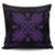 Hawaiian Quilt Maui Plant And Hibiscus Pattern Pillow Covers - Purple Black - AH One Size Purple - Polynesian Pride