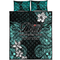(Custom Personalised) Polynesian Fathers Day Quilt Bed Set I Love You In Every Universe - Turquoise LT8 - Polynesian Pride