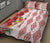 Tonga Quilt Bed Set Diamond Style Mix Hibiscus - White LT7 - Polynesian Pride