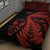 New Zealand Haka Rugby Maori Quilt Bed Set Silver Fern Vibes - Red LT8 - Polynesian Pride