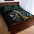 New Zealand Haka Rugby Maori Quilt Bed Set Silver Fern Vibes - Paua Shell LT8 - Polynesian Pride