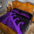 New Zealand Rugby Maori Quilt Bed Set Silver Fern Koru Vibes - Purple LT8 - Polynesian Pride