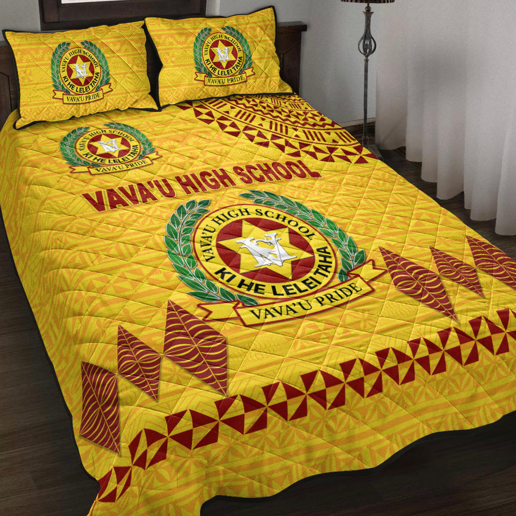 Tonga Vava'u High School Quilt Bed Set Simple Style - Yellow LT8 Yellow - Polynesian Pride