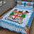 (Custom Personalised) Fiji Quilt Bed Set Blue Style No.1 LT6 - Polynesian Pride