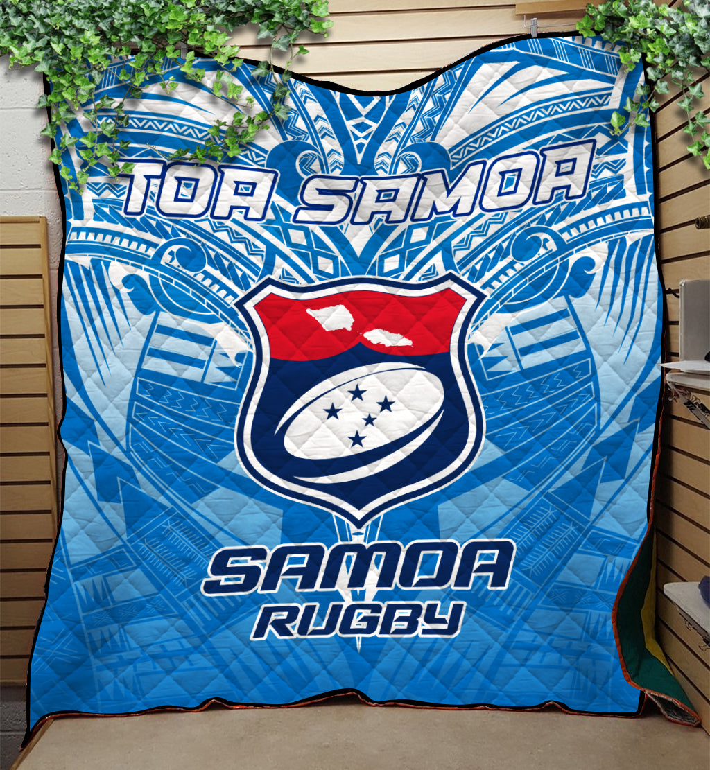 Samoa Rugby Toa Samoa Blue Style Quilt - LT2 RED - Polynesian Pride