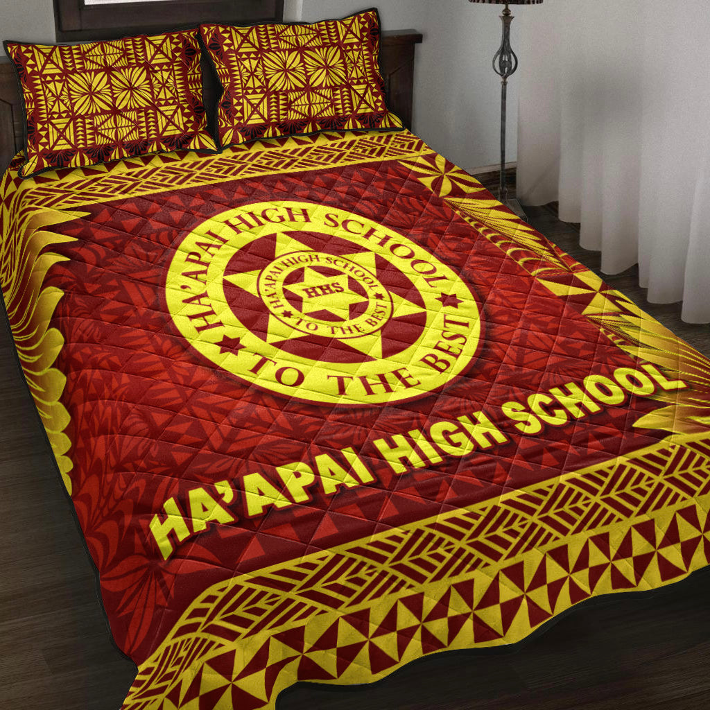 Tonga Ha'apai High School Quilt Bed Set Simplified Version LT8 Maroon - Polynesian Pride