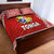 Tonga Coat Of Arms Quilt Bed Set Simplified Version - Red LT8 Red - Polynesian Pride