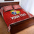 (Custom Personalised) Tonga Coat Of Arms Quilt Bed Set Simplified Version - Red LT8 - Polynesian Pride