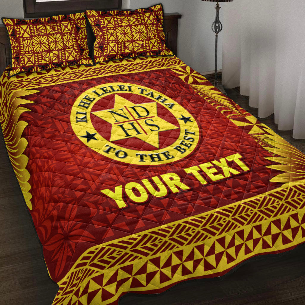 (Custom Personalised) Tonga Niuatoputapu High School Quilt Bed Set Simplified Version LT8 Maroon - Polynesian Pride