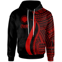 Northern Mariana Islands Hoodie Red Tentacle Tribal Pattern Unisex Red - Polynesian Pride