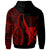 Hawaii Custom Hoodie Red Tentacle Tribal Pattern - Polynesian Pride