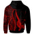 Pohnpei Custom Hoodie Red Tentacle Tribal Pattern - Polynesian Pride