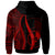 Yap Custom Hoodie Red Tentacle Tribal Pattern - Polynesian Pride