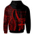 Fiji Custom Hoodie Red Tentacle Tribal Pattern - Polynesian Pride