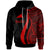 Tokelau Custom Hoodie Red Tentacle Tribal Pattern Unisex Red - Polynesian Pride