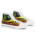 Fiji High Top Shoes Reggae - Polynesian Tentacle Tribal Pattern Unisex White - Polynesian Pride