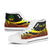 Marshall Islands Custom Personalised High Top Shoes Reggae - Polynesian Tentacle Tribal Pattern Crest - Polynesian Pride