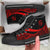 Fiji High Top Shoes Red - Polynesian Tentacle Tribal Pattern Unisex Black - Polynesian Pride