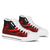 Vanuatu High Top Shoes Red - Polynesian Tentacle Tribal Pattern Unisex White - Polynesian Pride