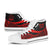 Marshall Islands High Top Shoes Red - Polynesian Tentacle Tribal Pattern Crest - Polynesian Pride