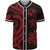 Samoa Baseball Shirt - Red Tentacle Turtle Unisex Red - Polynesian Pride