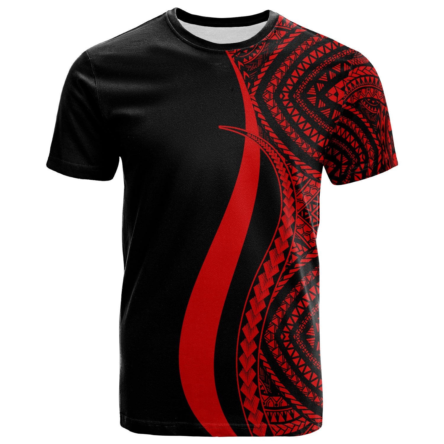 Micronesia T Shirt Red Micronesian Tentacle Tribal Pattern Unisex RED - Polynesian Pride