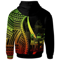 Fiji Hoodie Reggae Tentacle Tribal Pattern Crest - Polynesian Pride