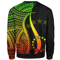 Cook Islands Sweatshirt - Reggae Polynesian Tentacle Tribal Pattern - Polynesian Pride
