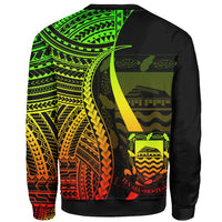 Tuvalu Sweatshirt - Reggae Polynesian Tentacle Tribal Pattern - Polynesian Pride