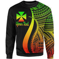 Wallis And Futuna Custom Personalised Sweatshirt - Reggae Polynesian Tentacle Tribal Pattern Unisex Reggae - Polynesian Pride