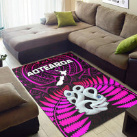 Aotearoa Fern Area Rug New Zealand Hei Tiki Purple Style LT13 - Polynesian Pride
