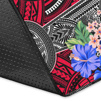 Guam Chamorro Area Rug Latte Stone Red Polynesian Haligi LT13 - Polynesian Pride