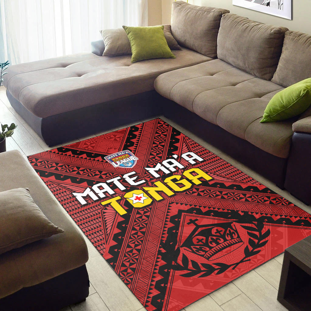 Tonga Rugby MMT Area Rug Ngatu Mate Maa Tonga Simple LT13 - Polynesian Pride