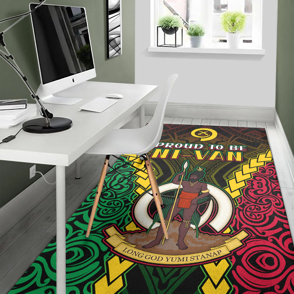 Vanuatu Indigenous Area Rug Proud To Be Ni - Vanuatu Polynesian Pattern LT13 - Polynesian Pride
