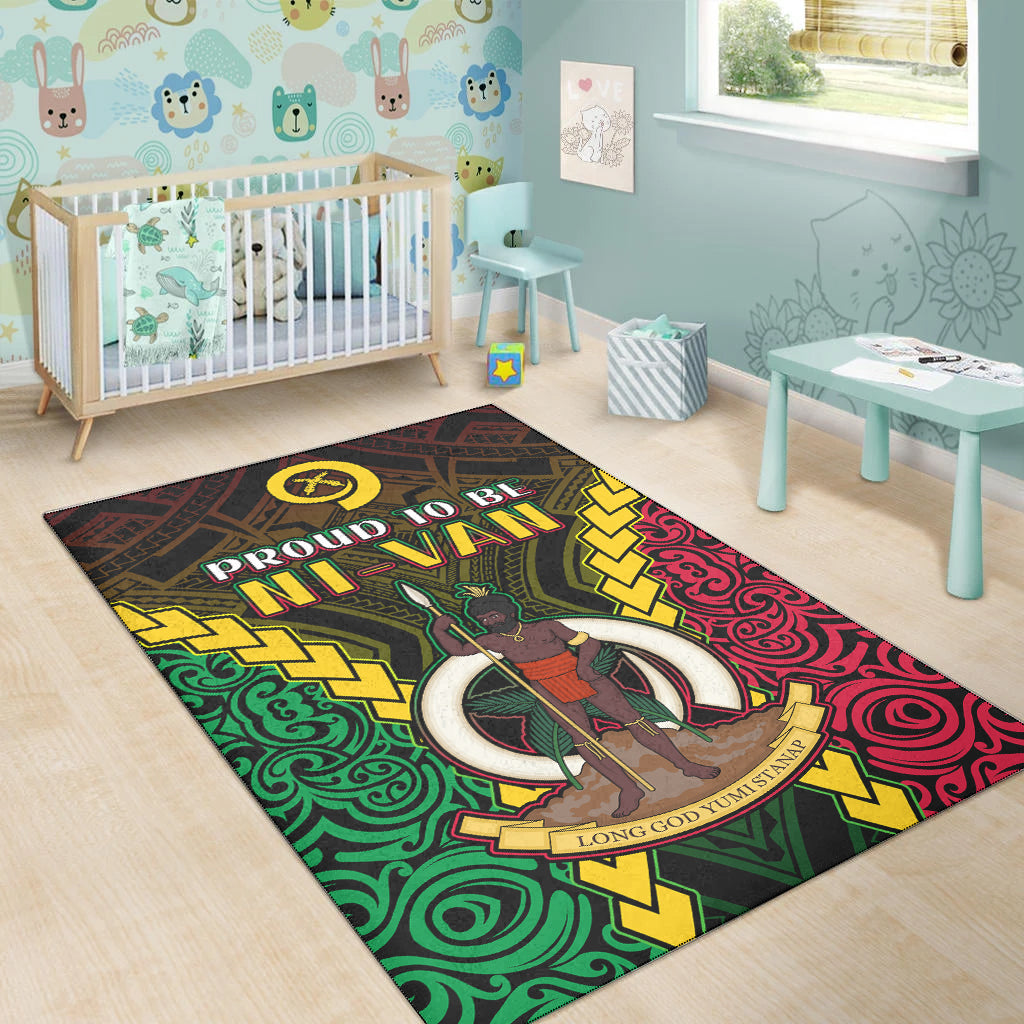 Vanuatu Indigenous Area Rug Proud To Be Ni - Vanuatu Polynesian Pattern LT13 - Polynesian Pride