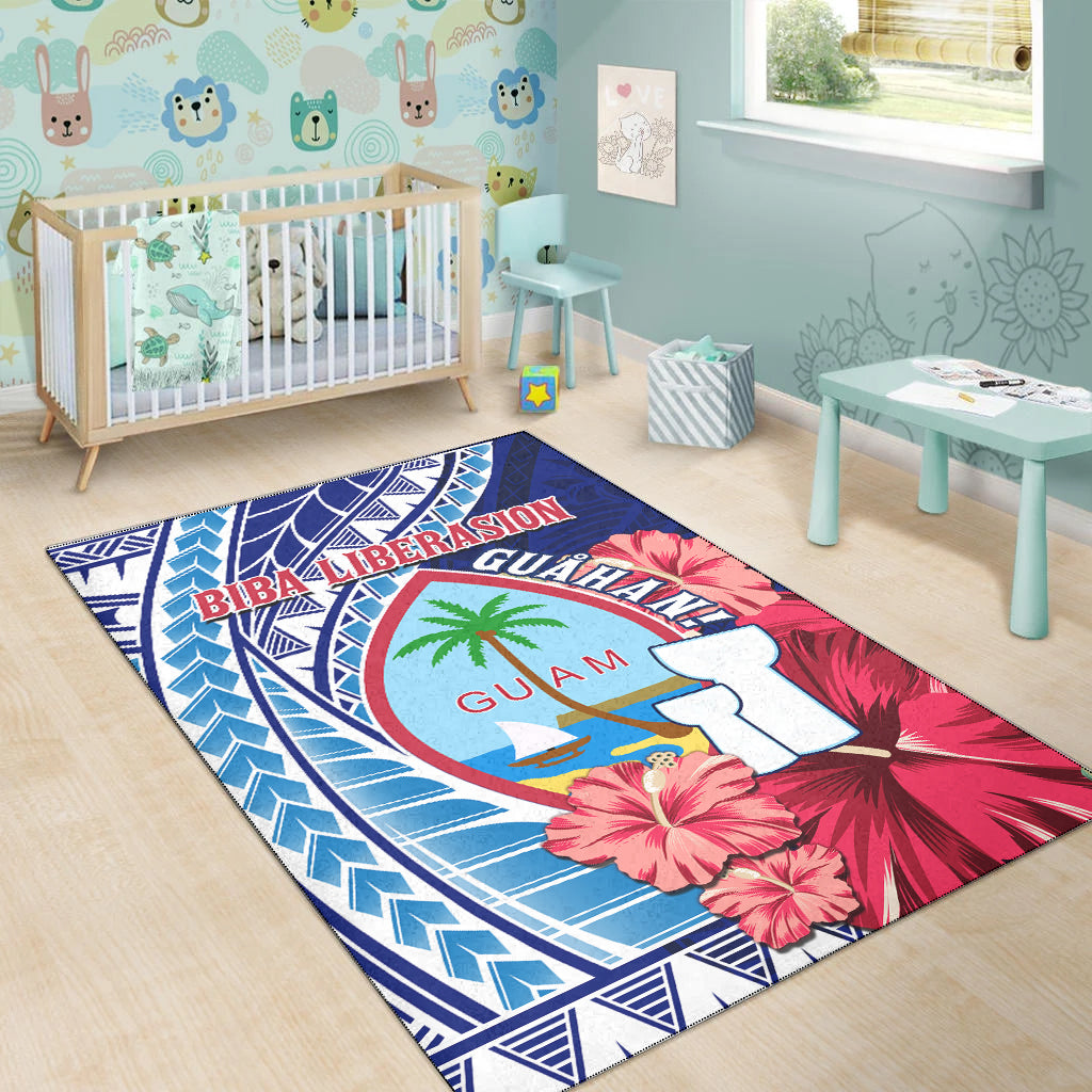 Guam Chamorro Area Rug Happy Liberation Day Latte Stone LT13 - Polynesian Pride