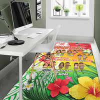 (Custom Personalised) Aloha Poly Fest Area Rug Polynesian Pattern With Tropical Flowers LT14 - Polynesian Pride