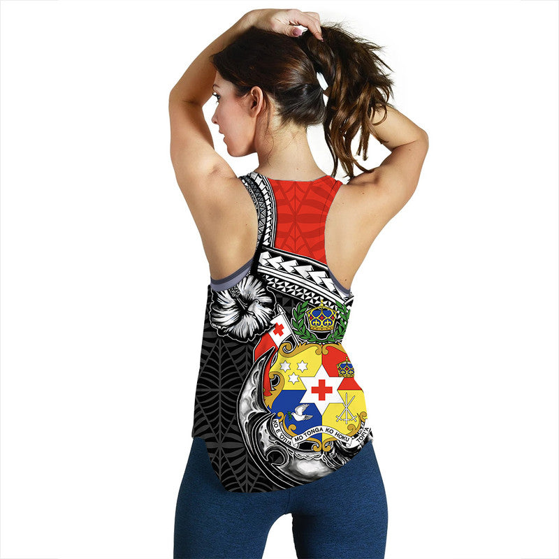 Tonga Hook Tattoo Women Tank Top Black LT6 - Polynesian Pride