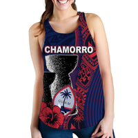 Guam Chamorro Women Tank Top Flag Color Style LT6 Blue - Polynesian Pride