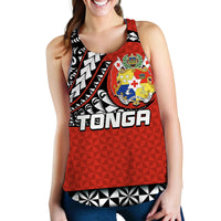 Tonga Women Tank Top Polynesian Tattoo LT6 Red - Polynesian Pride