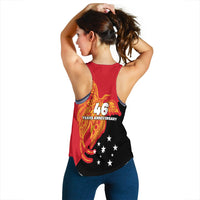 Papua New Guinea Women Racerback Tank Independence Day Flag Style LT16 - Polynesian Pride