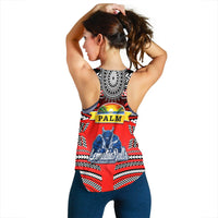 Mate Ma'a Tonga Women Racerback Tank Leimatu'a Bulls Creative Style - Red LT8 - Polynesian Pride