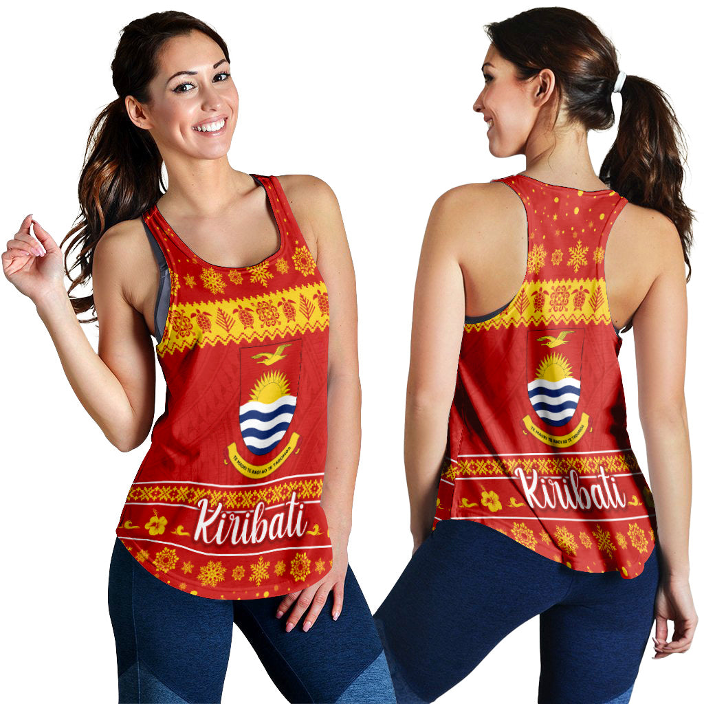 Kiribati Christmas Women Racerback Tank Simple Style LT8 - Polynesian Pride