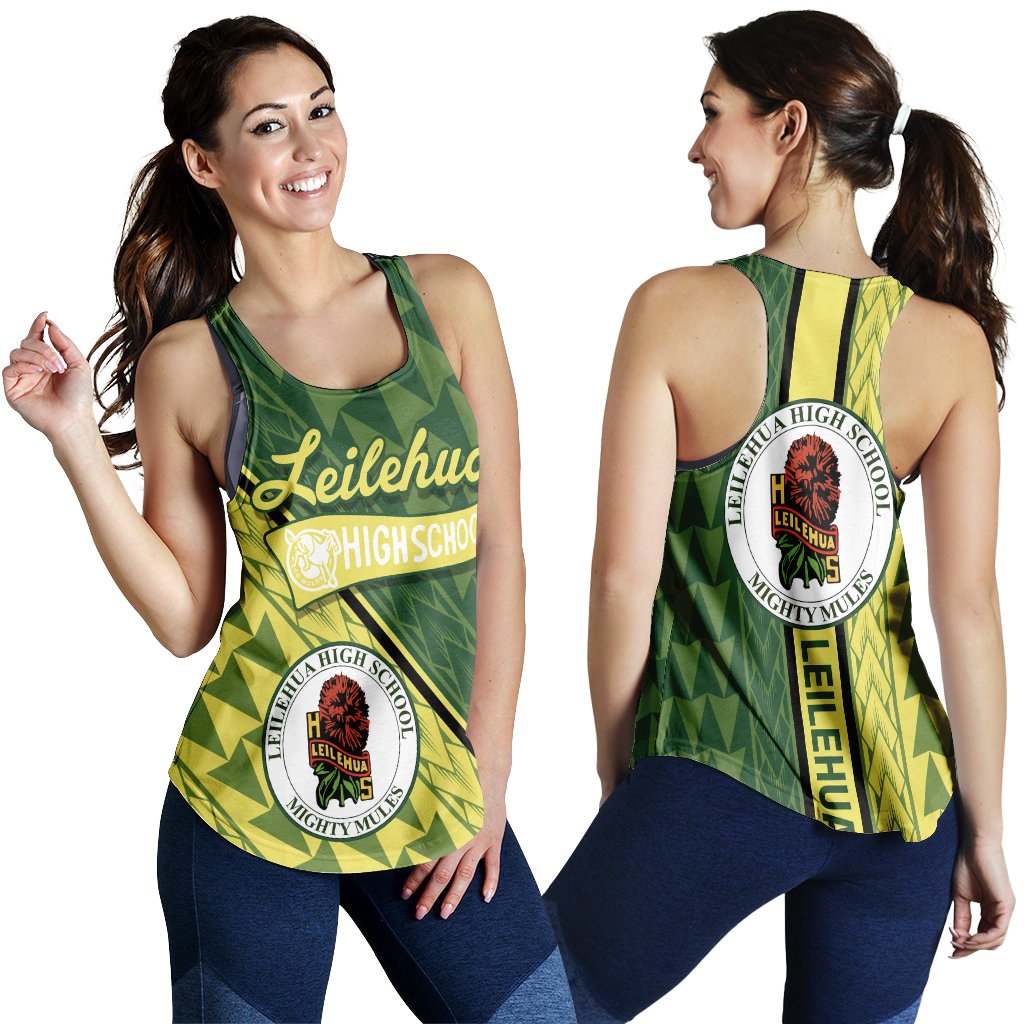 Hawaii Women's Racerback Tank - Leilehua High Racerback Tank - Energetic - AH Green - Polynesian Pride